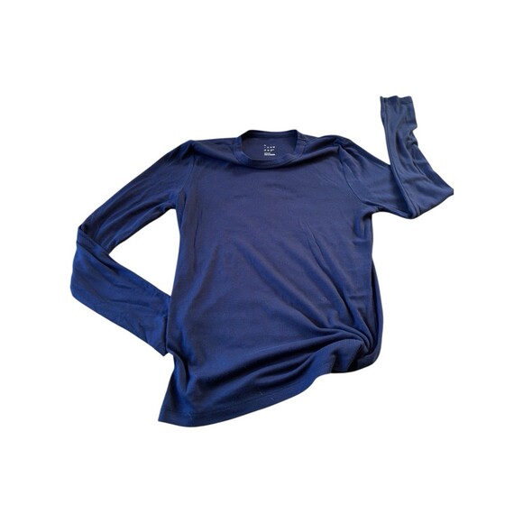 A New Day Long Sleeve TShirts Womens Medium Black Blue Basic Layering lot of 2 - Picture 6 of 10